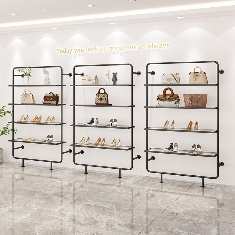 Luxury Bags In Store - Schoenenwinkel displayrek, smeedijzeren licht luxe zwart