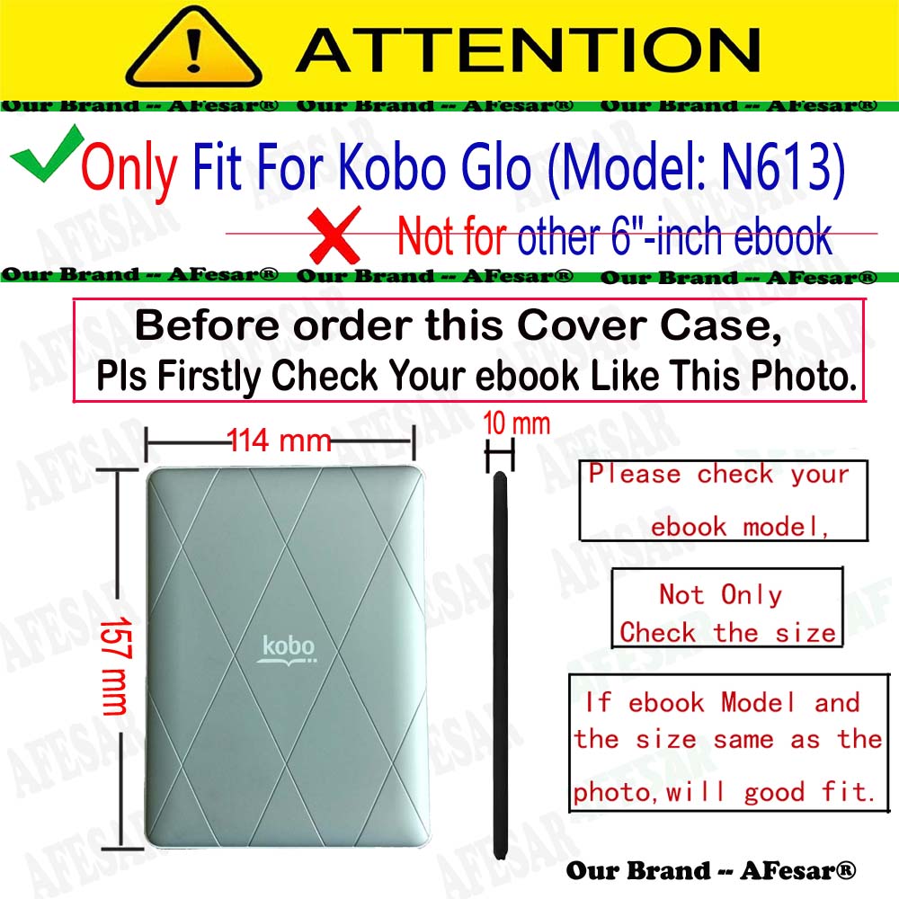 Etui voor 6' Kobo Glo E-Book R - Briefcase Leather Slim recensie en prijs