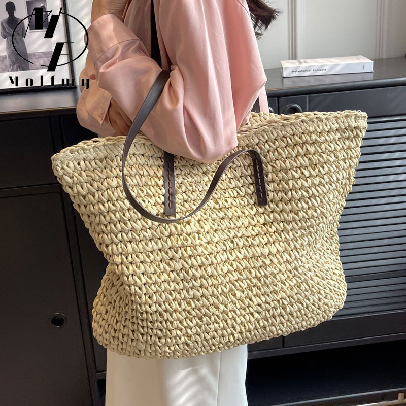 Strooien geweven draagtassen,  - Luxury Bags Shopping recensie en prijs