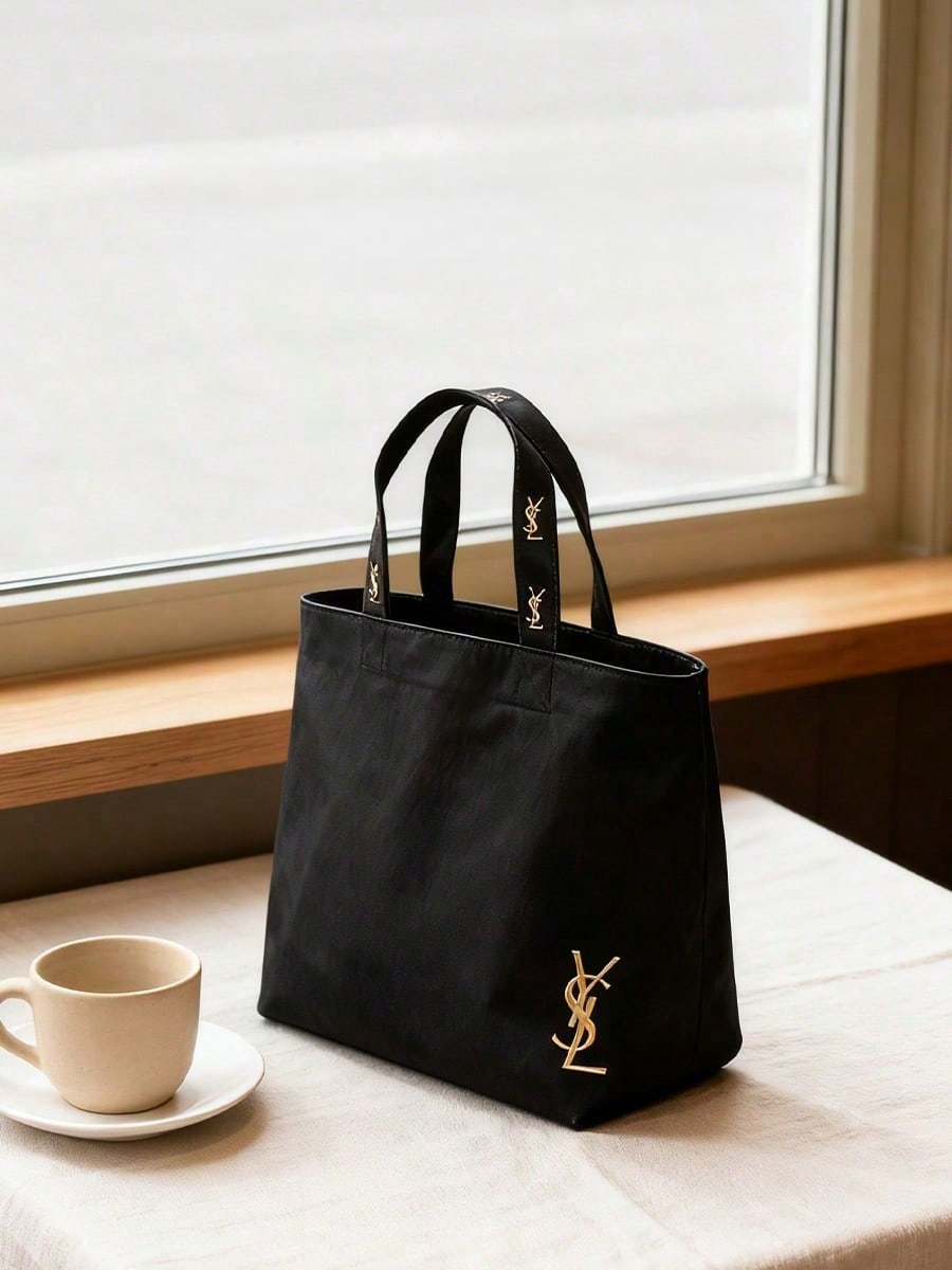 YSL Zwarte Borduurwerk Logo Ca - Luxury Bags Ysl recensie en prijs